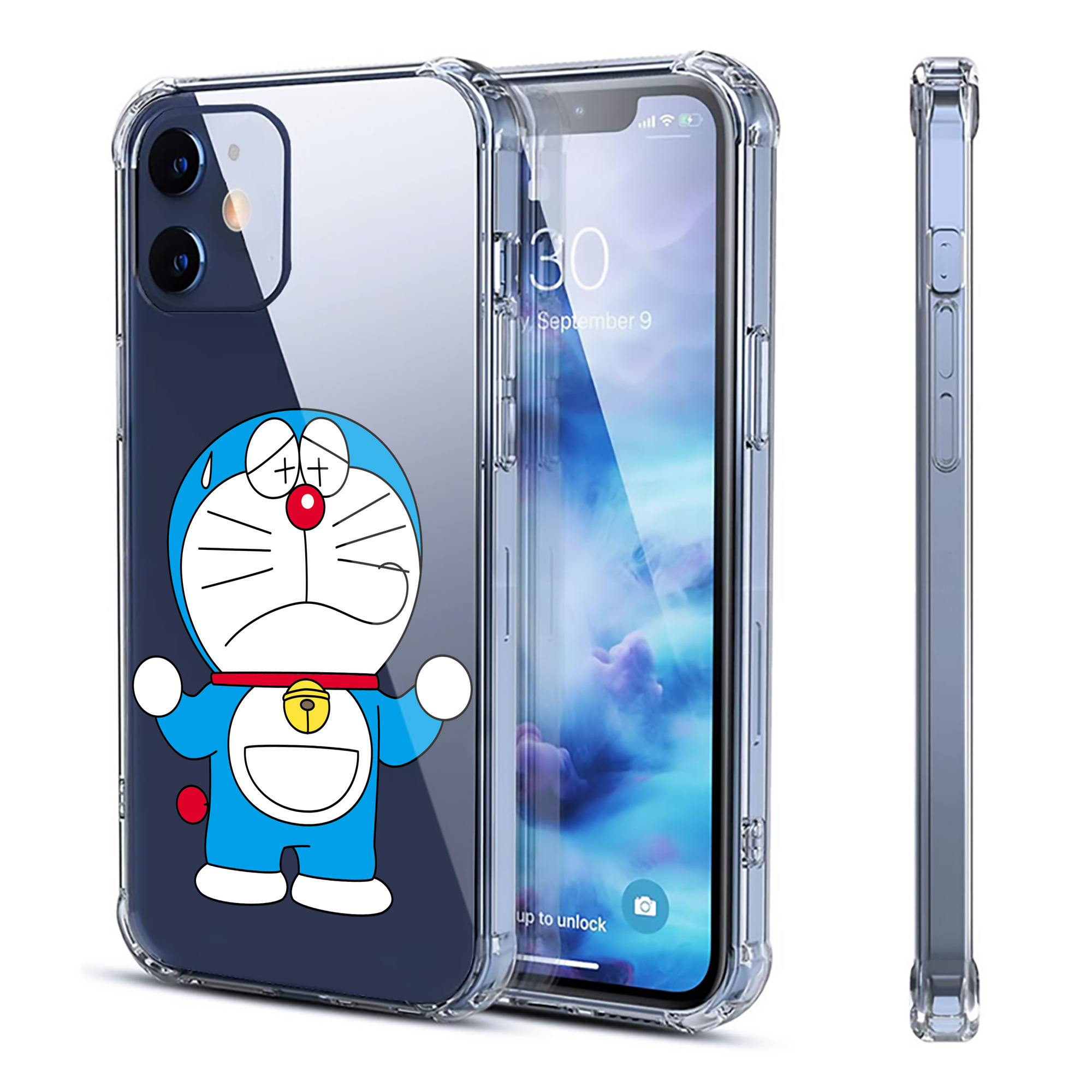 （画像用） ドラえもん Doraemon 【iPhone 12シリーズ対応】透明スマホケース（クリアソフトケース）